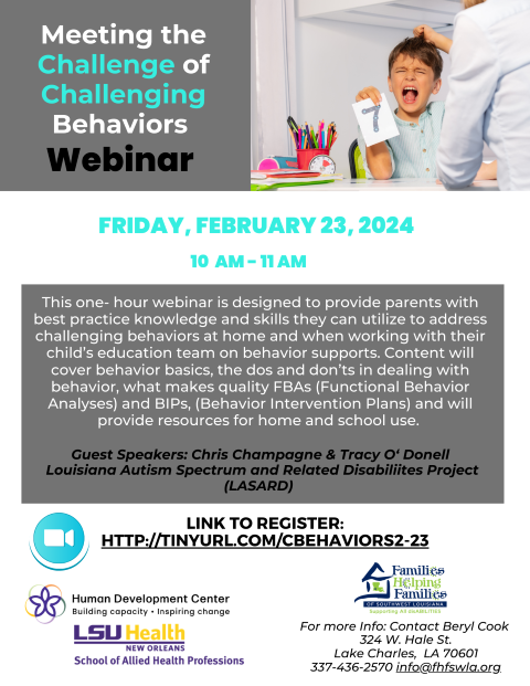 Behavior Workshop - FHFSWLA